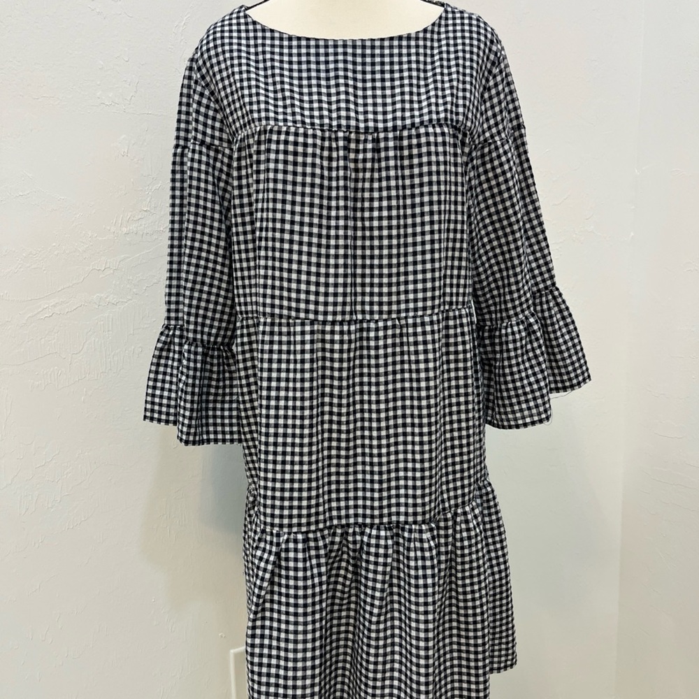 Philosophy black and White‎ Checkered Dress